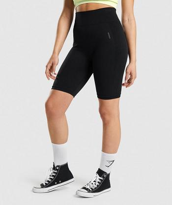 Szorty Damskie Gymshark Flex Cycling Czarne Szare | PL 2503CTV